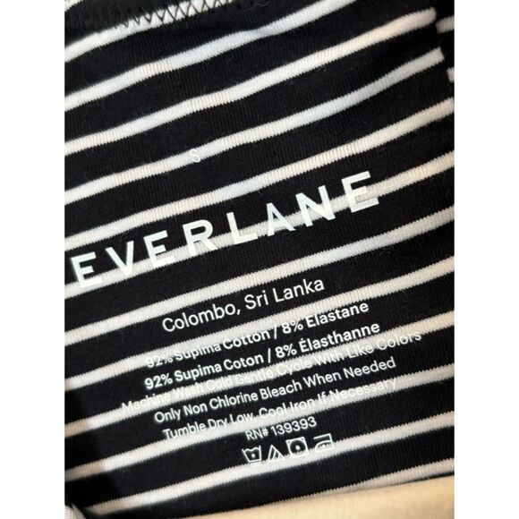 Everlane Striped Bodysuit Short Sleeves Size Small Supima Cotton. - Picture 5 of 15